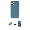MARSİLYAN™- iPhone 11 Pro Kılıf Zirve Modern Özel Seri - Siyah 34D Izgaralı Cam + Shine Kamera Lens Koruma Cam - GI