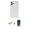 MARSİLYAN™- iPhone 11 Pro Kılıf Zirve Modern Özel Seri - Siyah 360 Mat Full Body Arka Koruyucu + Renkli Kamera Lens Koruma Cam - PE