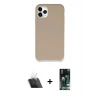 MARSİLYAN™- iPhone 11 Pro Kılıf Zirve Modern Özel Seri - Siyah 360 Mat Full Body Arka Koruyucu + Kamera Lens Koruma Cam - SF
