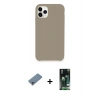 MARSİLYAN™- iPhone 11 Pro Kılıf Zirve Modern Özel Seri - Siyah 360 Mat Full Body Arka Koruyucu + Shine Kamera Lens Koruma Cam - SABE
