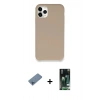 MARSİLYAN™- iPhone 11 Pro Kılıf Zirve Modern Özel Seri - Siyah 360 Mat Full Body Arka Koruyucu + Shine Kamera Lens Koruma Cam - MI