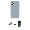 MARSİLYAN™- iPhone 11 Pro Kılıf Zirve Modern Özel Seri - Siyah 360 Mat Full Body Arka Koruyucu + Shine Kamera Lens Koruma Cam - SH
