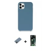 MARSİLYAN™- iPhone 11 Pro Kılıf Zirve Modern Özel Seri - Siyah 360 Mat Full Body Arka Koruyucu + Shine Kamera Lens Koruma Cam - SH