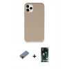 MARSİLYAN™- iPhone 11 Pro Kılıf Zirve Modern Özel Seri - Siyah 360 Mat Full Body Arka Koruyucu + Shine Kamera Lens Koruma Cam - SH