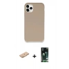 MARSİLYAN™- iPhone 11 Pro Kılıf Zirve Modern Özel Seri - Siyah 360 Mat Full Body Arka Koruyucu + Renkli Kamera Lens Koruma Cam - TU