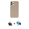 MARSİLYAN™- iPhone 11 Pro Kılıf Zirve Modern Özel Seri - Siyah 3D Antistatik Cam Ekran Koruyucu + Kamera Lens Koruma Cam - SF