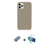 MARSİLYAN™- iPhone 11 Pro Kılıf Zirve Modern Özel Seri - Siyah 3D Antistatik Cam Ekran Koruyucu + Shine Kamera Lens Koruma Cam - SABE