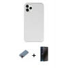 MARSİLYAN™- iPhone 11 Pro Kılıf Zirve Modern Özel Seri - Siyah 3D Antistatik Hayalet Cam Ekran Koruyucu + Metal Kamera Lens Koruma Cam - KI