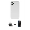 MARSİLYAN™- iPhone 11 Pro Kılıf Zirve Modern Özel Seri - Siyah 3D Antistatik Hayalet Cam Ekran Koruyucu + Kamera Lens Koruma Cam - SF