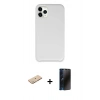 MARSİLYAN™- iPhone 11 Pro Kılıf Zirve Modern Özel Seri - Siyah 3D Antistatik Hayalet Cam Ekran Koruyucu + Renkli Kamera Lens Koruma Cam - YL