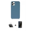 MARSİLYAN™- iPhone 11 Pro Kılıf Zirve Modern Özel Seri - Siyah 3D Antistatik Hayalet Cam Ekran Koruyucu + Kamera Lens Koruma Cam - SF