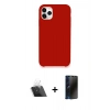 MARSİLYAN™- iPhone 11 Pro Kılıf Zirve Modern Özel Seri - Siyah 3D Antistatik Hayalet Cam Ekran Koruyucu + Kamera Lens Koruma Cam - SF