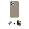 MARSİLYAN™- iPhone 11 Pro Kılıf Zirve Modern Özel Seri - Siyah 3D Antistatik Mat Seramik Nano Ekran Koruyucu + Shine Kamera Lens Koruma Cam - MI