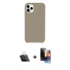 MARSİLYAN™- iPhone 11 Pro Kılıf Zirve Modern Özel Seri - Siyah 3D Antistatik Mat Seramik Nano Ekran Koruyucu + Kamera Lens Koruma Cam - SF