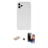 MARSİLYAN™- iPhone 11 Pro Kılıf Zirve Modern Özel Seri - Siyah 3D Antistatik Mat Seramik Nano Ekran Koruyucu + Renkli Kamera Lens Koruma Cam - YL