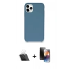 MARSİLYAN™- iPhone 11 Pro Kılıf Zirve Modern Özel Seri - Siyah 3D Antistatik Mat Seramik Nano Ekran Koruyucu + Kamera Lens Koruma Cam - SF