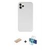 MARSİLYAN™- iPhone 11 Pro Kılıf Zirve Modern Özel Seri - Siyah 3D Antistatik Seramik Nano Ekran Koruyucu + Renkli Kamera Lens Koruma Cam - TU