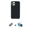 MARSİLYAN™- iPhone 11 Pro Kılıf Zirve Modern Özel Seri - Siyah 3D Antistatik Seramik Nano Ekran Koruyucu + Shine Kamera Lens Koruma Cam - GD