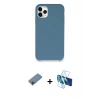 MARSİLYAN™- iPhone 11 Pro Kılıf Zirve Modern Özel Seri - Siyah 3D Antistatik Seramik Nano Ekran Koruyucu + Shine Kamera Lens Koruma Cam - PE