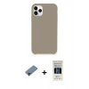 MARSİLYAN™- iPhone 11 Pro Kılıf Zirve Modern Özel Seri - Siyah 5D Hayalet Cam Ekran Koruyucu + Shine Kamera Lens Koruma Cam - GD