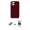 MARSİLYAN™- iPhone 11 Pro Kılıf Zirve Modern Özel Seri - Siyah 5D Hayalet Cam Ekran Koruyucu + Shine Kamera Lens Koruma Cam - GS