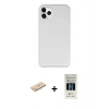 MARSİLYAN™- iPhone 11 Pro Kılıf Zirve Modern Özel Seri - Siyah 5D Hayalet Cam Ekran Koruyucu + Renkli Kamera Lens Koruma Cam - MI