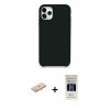 MARSİLYAN™- iPhone 11 Pro Kılıf Zirve Modern Özel Seri - Siyah 5D Hayalet Cam Ekran Koruyucu + Renkli Kamera Lens Koruma Cam - MI