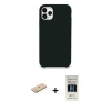 MARSİLYAN™- iPhone 11 Pro Kılıf Zirve Modern Özel Seri - Siyah 5D Hayalet Cam Ekran Koruyucu + Renkli Kamera Lens Koruma Cam - PE
