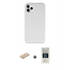 MARSİLYAN™- iPhone 11 Pro Kılıf Zirve Modern Özel Seri - Siyah 5D Hayalet Cam Ekran Koruyucu + Renkli Kamera Lens Koruma Cam - PE