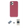 MARSİLYAN™- iPhone 11 Pro Kılıf Zirve Modern Özel Seri - Siyah 5D Hayalet Cam Ekran Koruyucu + Shine Kamera Lens Koruma Cam - PE