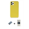 MARSİLYAN™- iPhone 11 Pro Kılıf Zirve Modern Özel Seri - Siyah 5D Hayalet Cam Ekran Koruyucu + Shine Kamera Lens Koruma Cam - PE