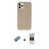 MARSİLYAN™- iPhone 11 Pro Kılıf Zirve Modern Özel Seri - Siyah 5D Hayalet Cam Ekran Koruyucu + Shine Kamera Lens Koruma Cam - PE