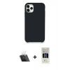 MARSİLYAN™- iPhone 11 Pro Kılıf Zirve Modern Özel Seri - Siyah 5D Hayalet Cam Ekran Koruyucu + Kamera Lens Koruma Cam - SF