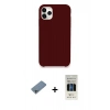MARSİLYAN™- iPhone 11 Pro Kılıf Zirve Modern Özel Seri - Siyah 5D Hayalet Cam Ekran Koruyucu + Shine Kamera Lens Koruma Cam - SABE