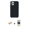 MARSİLYAN™- iPhone 11 Pro Kılıf Zirve Modern Özel Seri - Siyah 5D Hayalet Cam Ekran Koruyucu + Renkli Kamera Lens Koruma Cam - TU