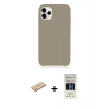 MARSİLYAN™- iPhone 11 Pro Kılıf Zirve Modern Özel Seri - Siyah 5D Hayalet Cam Ekran Koruyucu + Renkli Kamera Lens Koruma Cam - TU