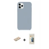 MARSİLYAN™- iPhone 11 Pro Kılıf Zirve Modern Özel Seri - Siyah 6D Mat Seramik Hayalet Nano Ekran Koruyucu + Renkli Kamera Lens Koruma Cam - YL
