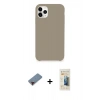 MARSİLYAN™- iPhone 11 Pro Kılıf Zirve Modern Özel Seri - Siyah 6D Mat Seramik Hayalet Nano Ekran Koruyucu + Metal Kamera Lens Koruma Cam - KI