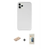 MARSİLYAN™- iPhone 11 Pro Kılıf Zirve Modern Özel Seri - Siyah 6D Mat Seramik Hayalet Nano Ekran Koruyucu + Renkli Kamera Lens Koruma Cam - TU