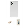 MARSİLYAN™- iPhone 11 Pro Kılıf Zirve Modern Özel Seri - Siyah 6D Mat Seramik Hayalet Nano Ekran Koruyucu + Renkli Kamera Lens Koruma Cam - MI