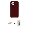 MARSİLYAN™- iPhone 11 Pro Kılıf Zirve Modern Özel Seri - Siyah 6D Mat Seramik Hayalet Nano Ekran Koruyucu + Renkli Kamera Lens Koruma Cam - YL