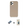 MARSİLYAN™- iPhone 11 Pro Kılıf Zirve Modern Özel Seri - Siyah 6D Mat Seramik Hayalet Nano Ekran Koruyucu + Metal Kamera Lens Koruma Cam - KI