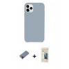 MARSİLYAN™- iPhone 11 Pro Kılıf Zirve Modern Özel Seri - Siyah 6D Mat Seramik Hayalet Nano Ekran Koruyucu + Metal Kamera Lens Koruma Cam - KI
