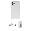 MARSİLYAN™- iPhone 11 Pro Kılıf Zirve Modern Özel Seri - Siyah 6D Mat Seramik Hayalet Nano Ekran Koruyucu + Renkli Kamera Lens Koruma Cam - YL