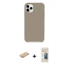 MARSİLYAN™- iPhone 11 Pro Kılıf Zirve Modern Özel Seri - Siyah 6D Mat Seramik Hayalet Nano Ekran Koruyucu + Renkli Kamera Lens Koruma Cam - TU