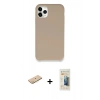 MARSİLYAN™- iPhone 11 Pro Kılıf Zirve Modern Özel Seri - Siyah 6D Mat Seramik Hayalet Nano Ekran Koruyucu + Renkli Kamera Lens Koruma Cam - SI
