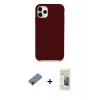 MARSİLYAN™- iPhone 11 Pro Kılıf Zirve Modern Özel Seri - Siyah 6D Mat Seramik Hayalet Nano Ekran Koruyucu + Shine Kamera Lens Koruma Cam - GD