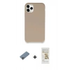 MARSİLYAN™- iPhone 11 Pro Kılıf Zirve Modern Özel Seri - Siyah Mat Seramik Nano Ekran Koruyucu + Shine Kamera Lens Koruma Cam - GI