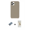 MARSİLYAN™- iPhone 11 Pro Kılıf Zirve Modern Özel Seri - Siyah Mat Seramik Nano Ekran Koruyucu + Shine Kamera Lens Koruma Cam - GI
