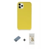 MARSİLYAN™- iPhone 11 Pro Kılıf Zirve Modern Özel Seri - Siyah Mat Seramik Nano Ekran Koruyucu + Shine Kamera Lens Koruma Cam - SABE